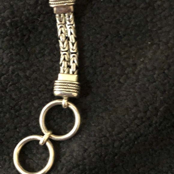 8” .925 Silver and Stone Toggle Bracelet - Picture 5 of 5